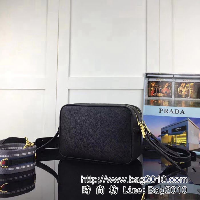 普拉達PRADA原單 P家新款專櫃品質 1BH082-2B 原廠荔枝紋牛皮單肩斜跨包 PHY1644